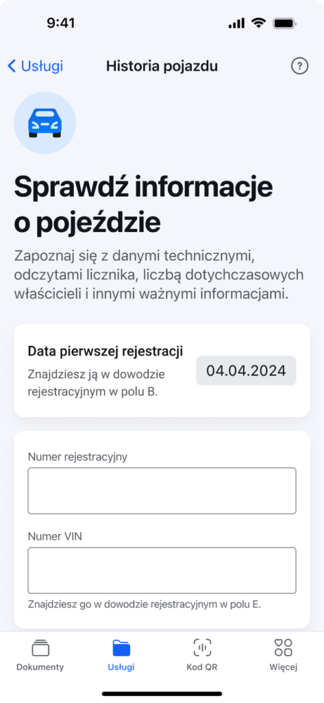 Mpojazd Historia pojazdu