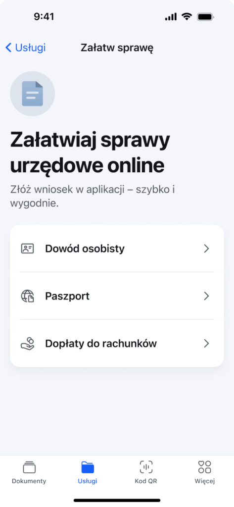 mObywate Załatw sprawę