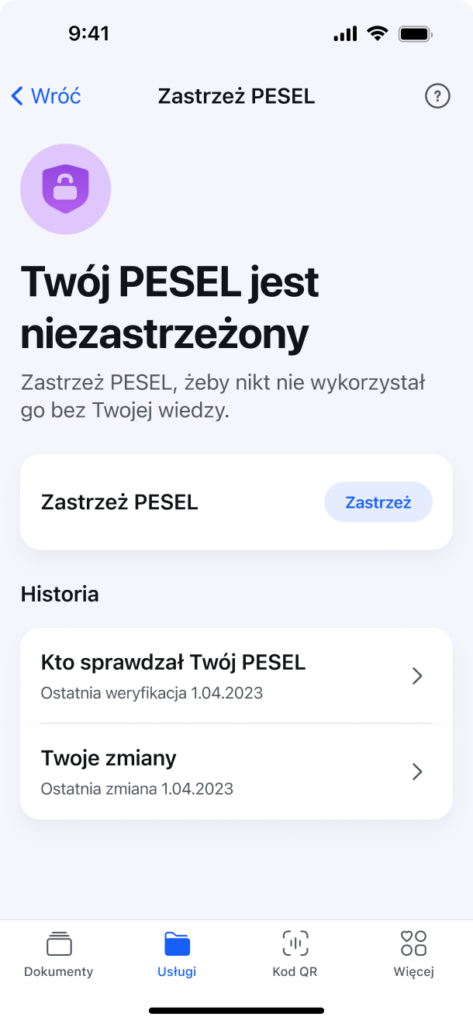 Zastrzeż PESEL 