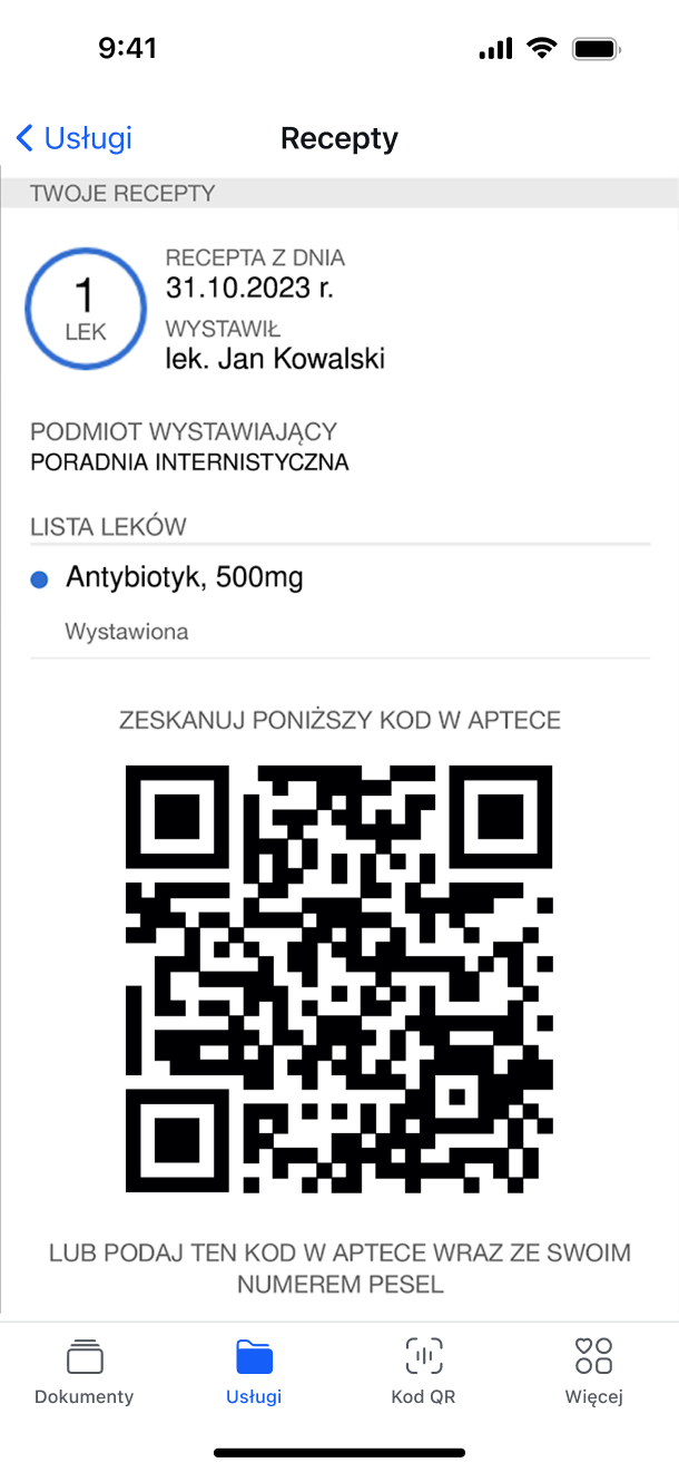 mObywatel E-recepta